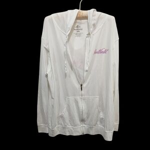 SeaWorld White Hoodie with Dolphin Print